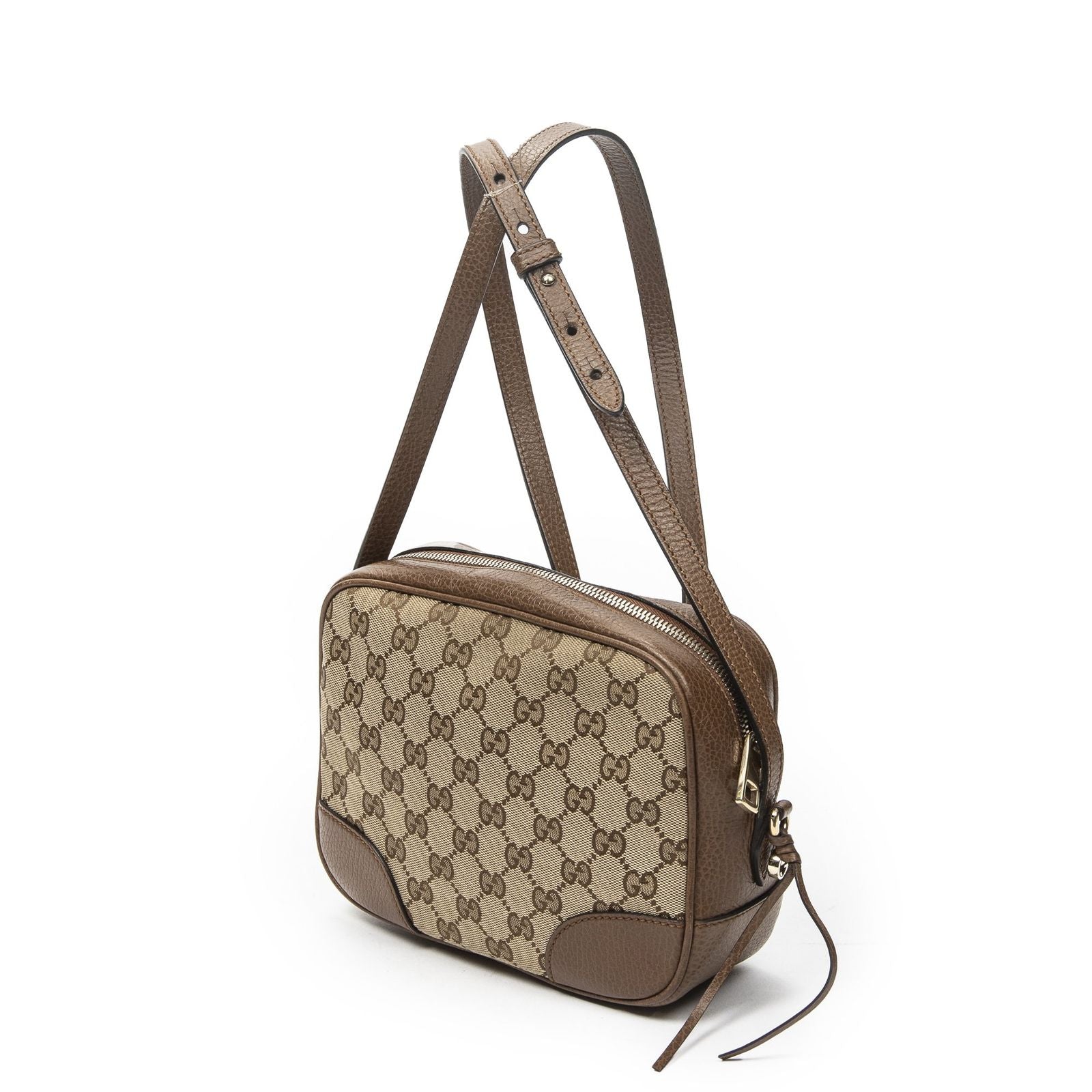 Gucci Bree Cross Beige Brown GG Canvas Crossbody — view 2