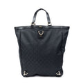 Gucci Abbey D-ring Vertical Tote Black GG Canvas