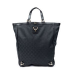 Gucci Abbey D-ring Vertical Tote Black GG Canvas