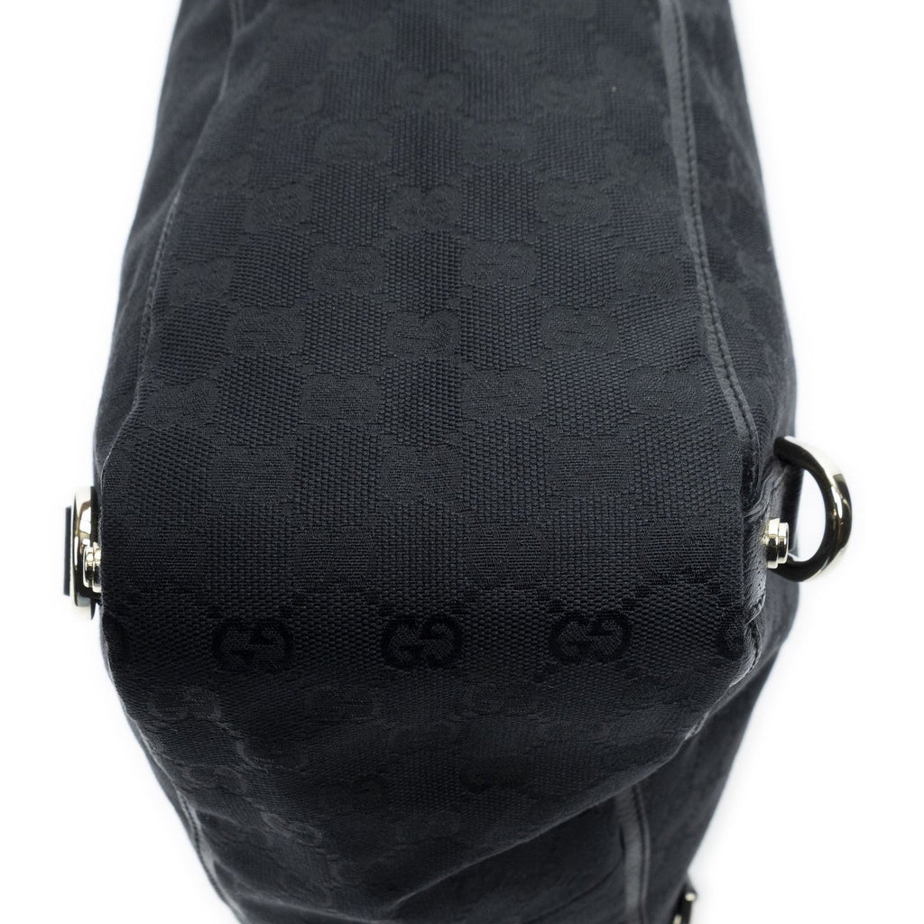 Gucci Abbey D-ring Vertical Tote Black GG Canvas — view 8