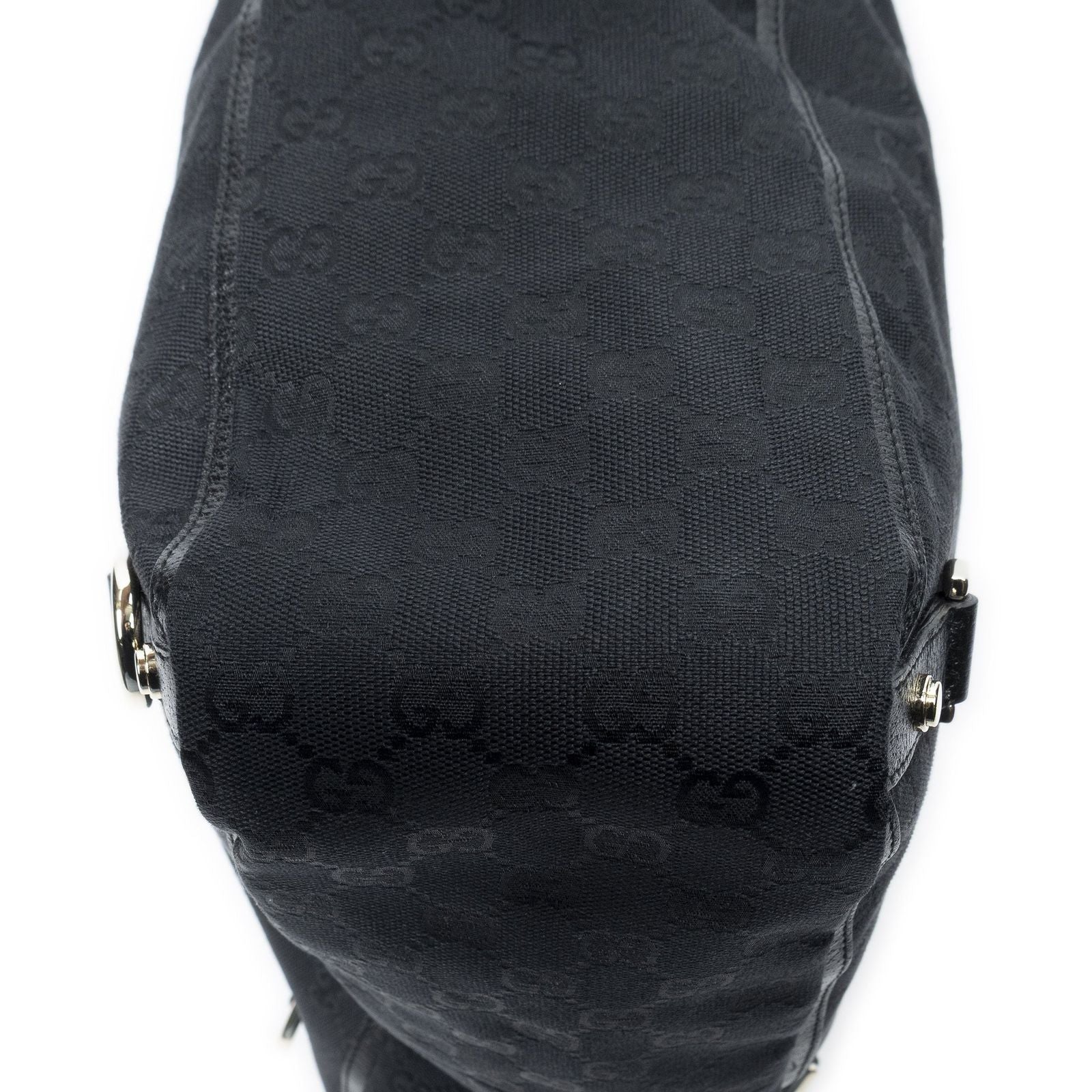 Gucci Abbey D-ring Vertical Tote Black GG Canvas — view 7