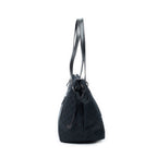 Gucci Side Drawstring Shopping Tote Black GG Canvas — view 3