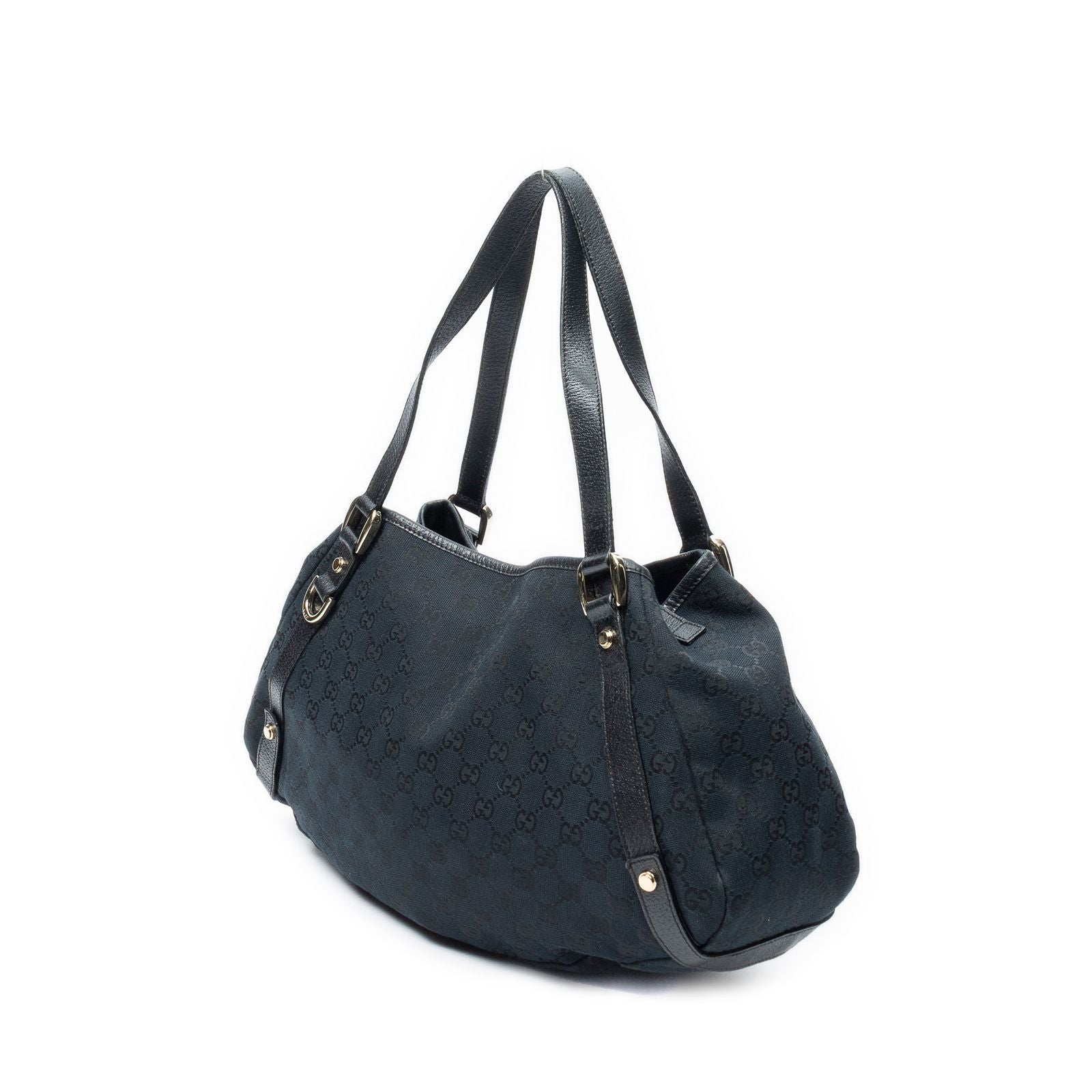 Gucci Abbey Hobo Diagonal Black GG Canvas — view 2