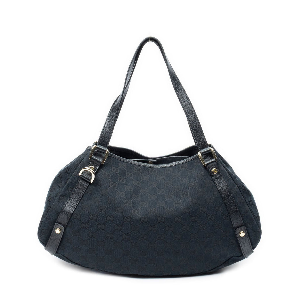 Gucci Abbey Hobo Diagonal Black GG Canvas — view 5