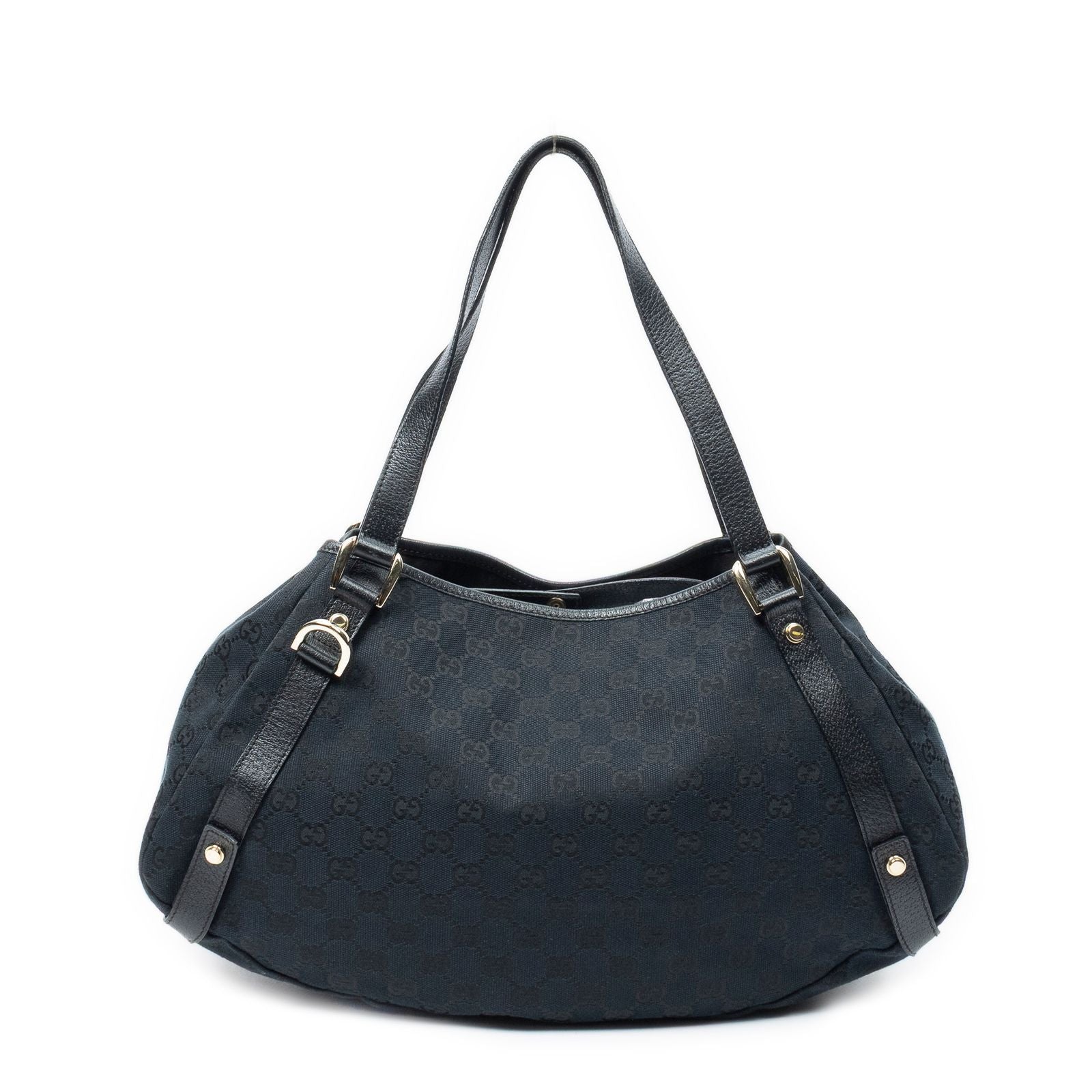 Gucci Abbey Hobo Diagonal Black GG Canvas — view 5