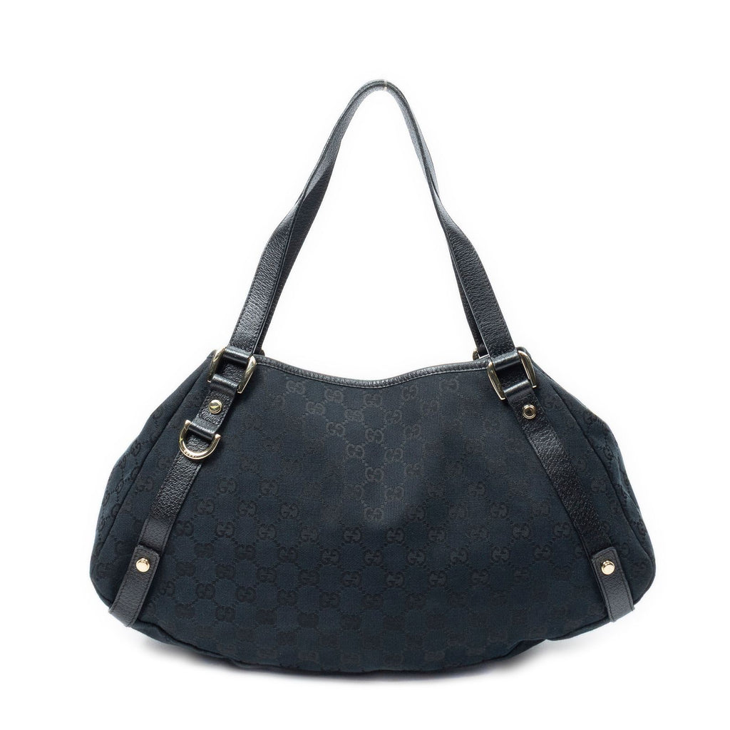 Gucci Abbey Hobo Diagonal Black GG Canvas
