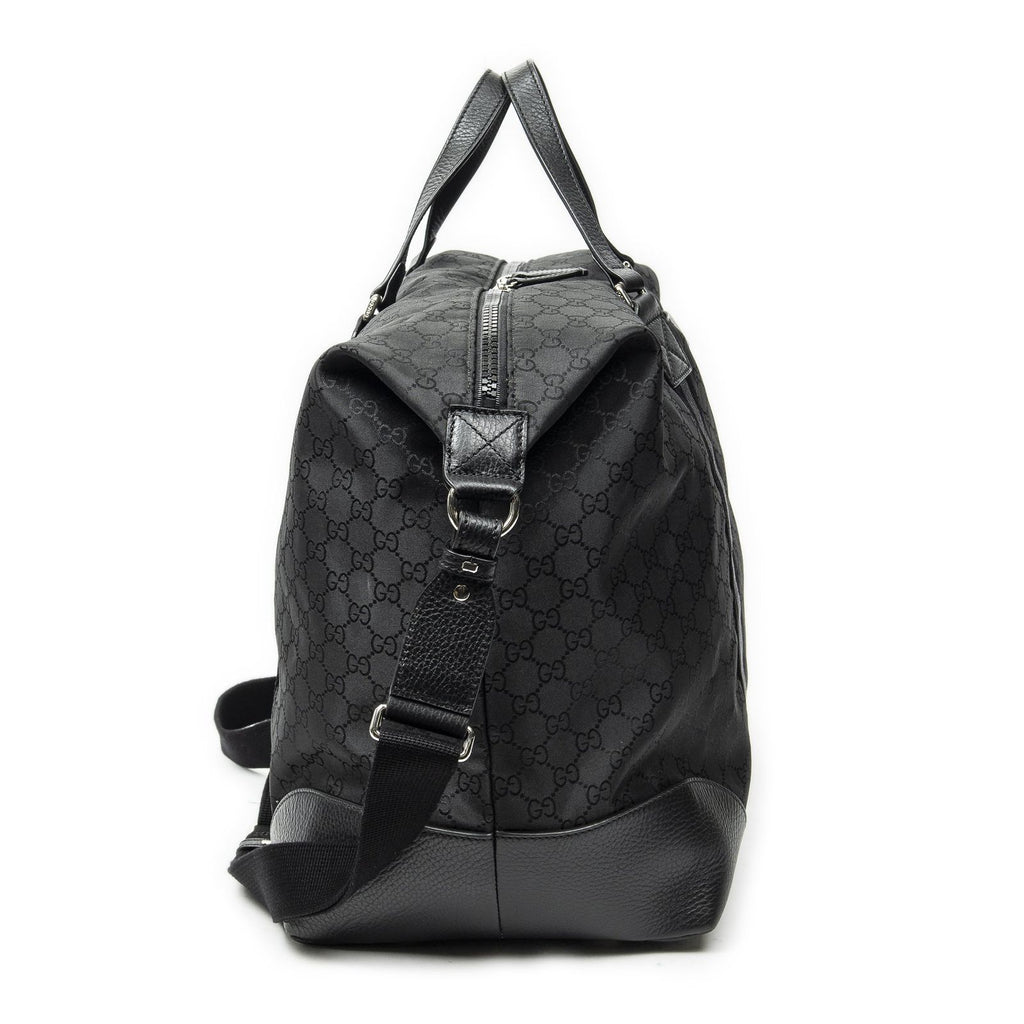 Gucci Web Collapsible Weekender Black GG Nylon Canvas Travel — view 4