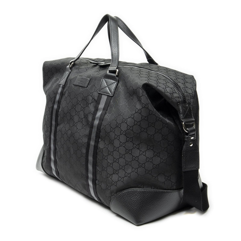 Gucci Web Collapsible Weekender Black GG Nylon Canvas Travel — view 2