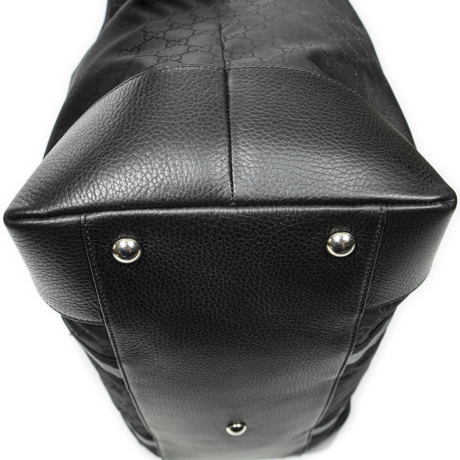 Gucci Web Collapsible Weekender Black GG Nylon Canvas Travel — view 7