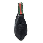 Gucci Half Moon Zip Messenger Black GG Canvas — view 3