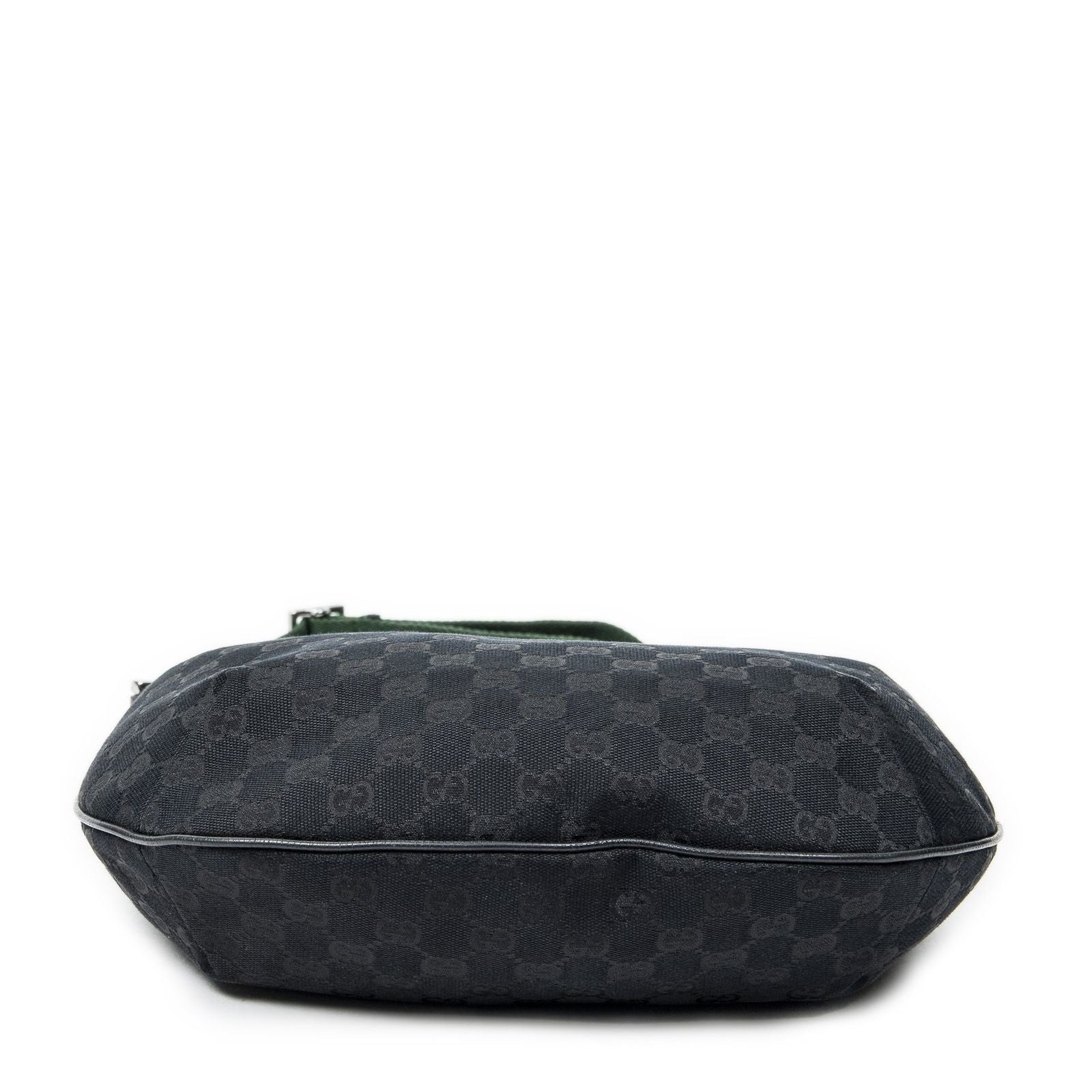 Gucci Half Moon Zip Messenger Black GG Canvas — view 6