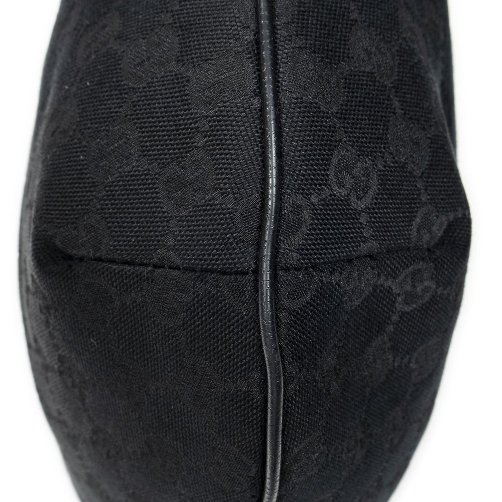 Gucci Half Moon Zip Messenger Black GG Canvas — view 8