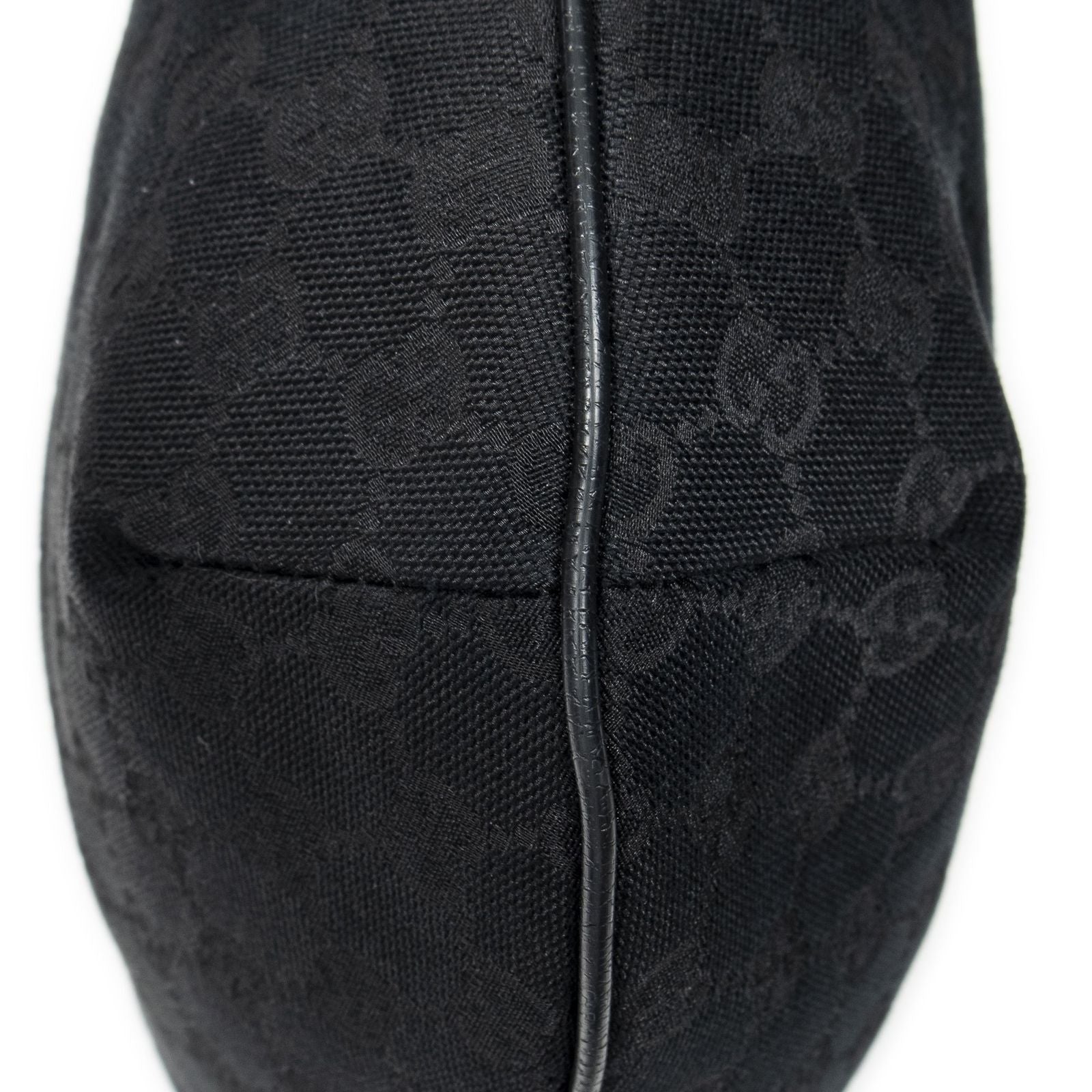 Gucci Half Moon Zip Messenger Black GG Canvas — view 8