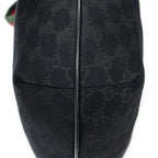 Gucci Half Moon Zip Messenger Black GG Canvas — view 7
