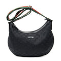 Gucci Half Moon Zip Messenger Black GG Canvas