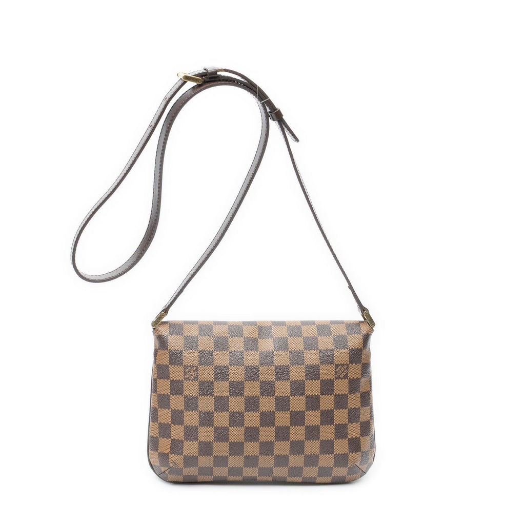 Louis Vuitton Musette Tan Long Strap Brown Damier Ebene Shoulder — view 5