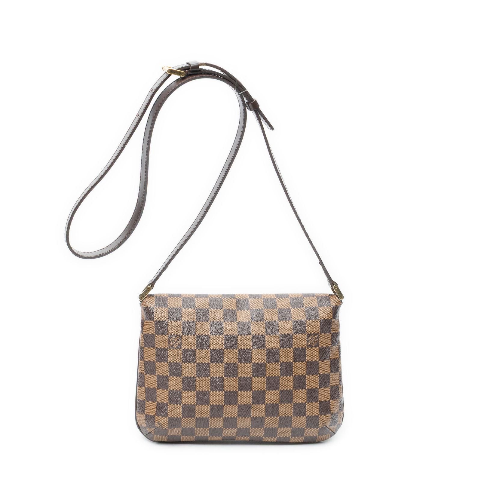 Louis Vuitton Musette Tan Long Strap Brown Damier Ebene Shoulder — view 5