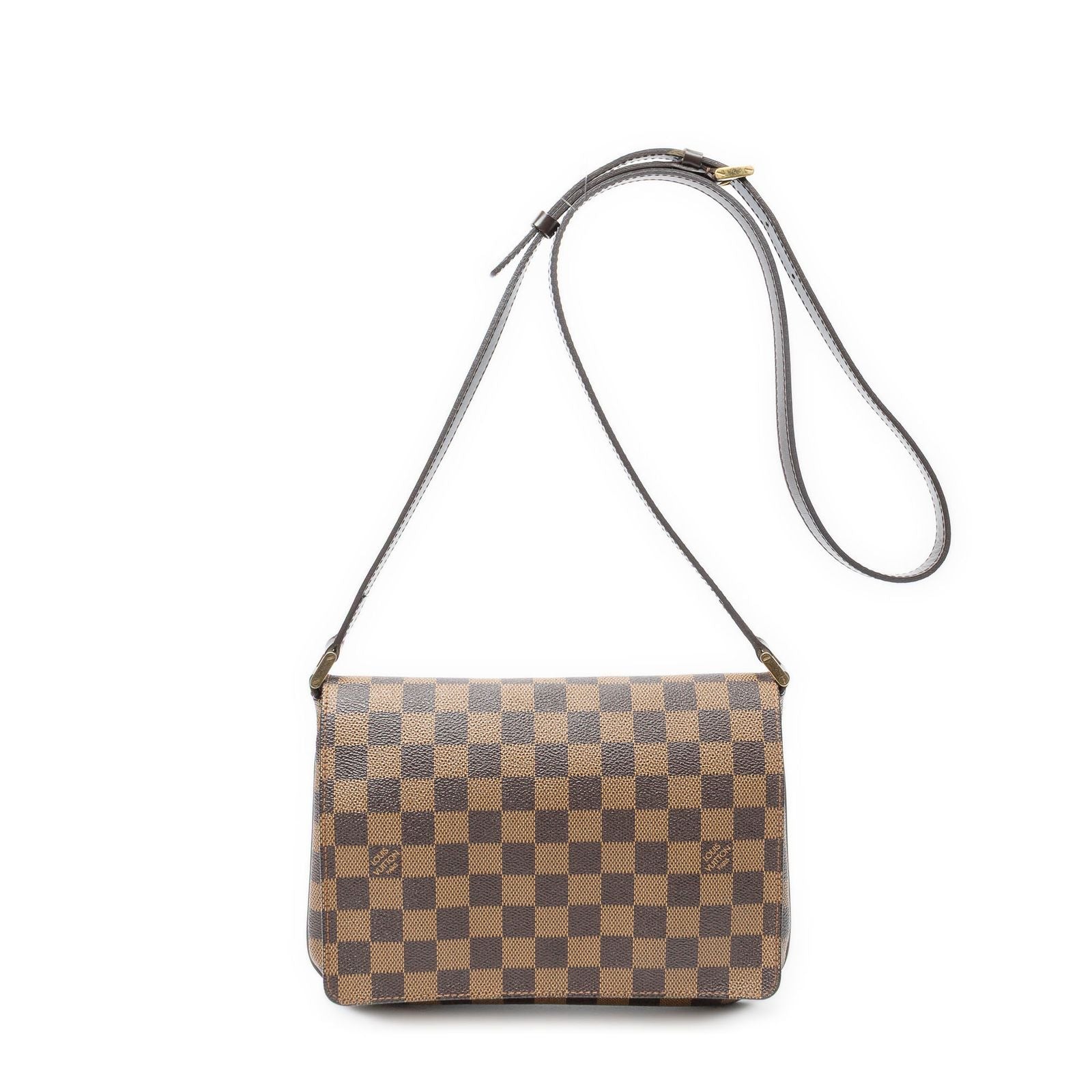 Louis Vuitton Musette Tan Long Strap Brown Damier Ebene Shoulder