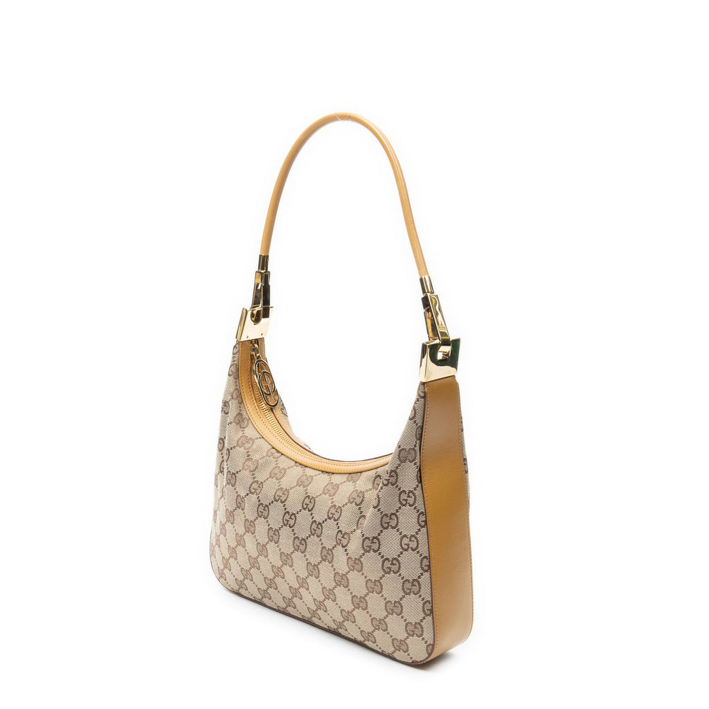 Gucci Shoulder Zip Beige Tan GG Canvas — view 2