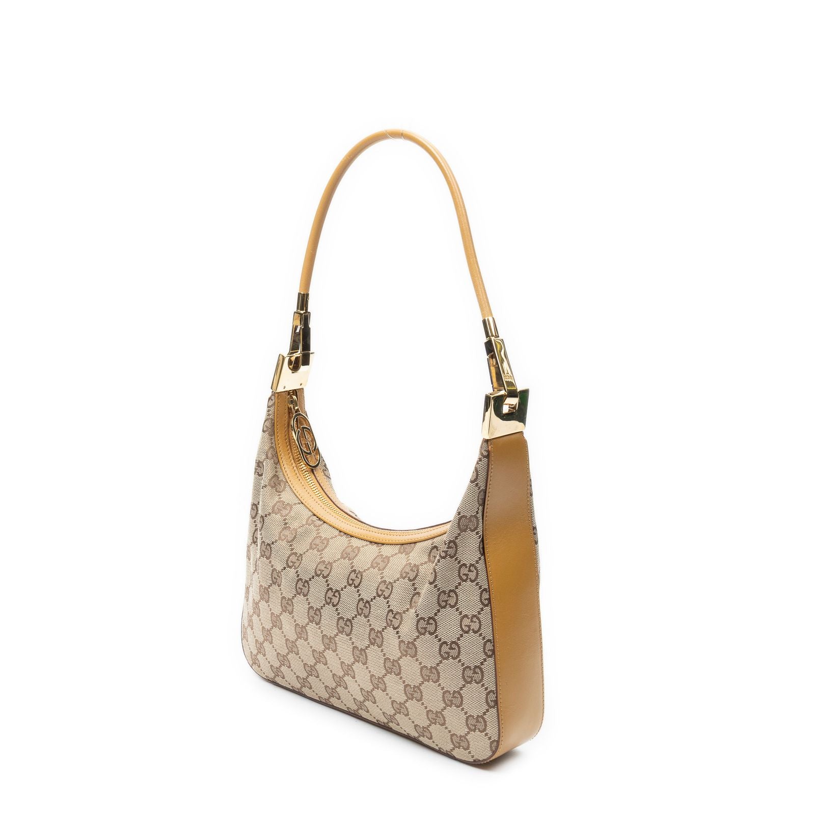 Gucci Shoulder Zip Beige Tan GG Canvas — view 2