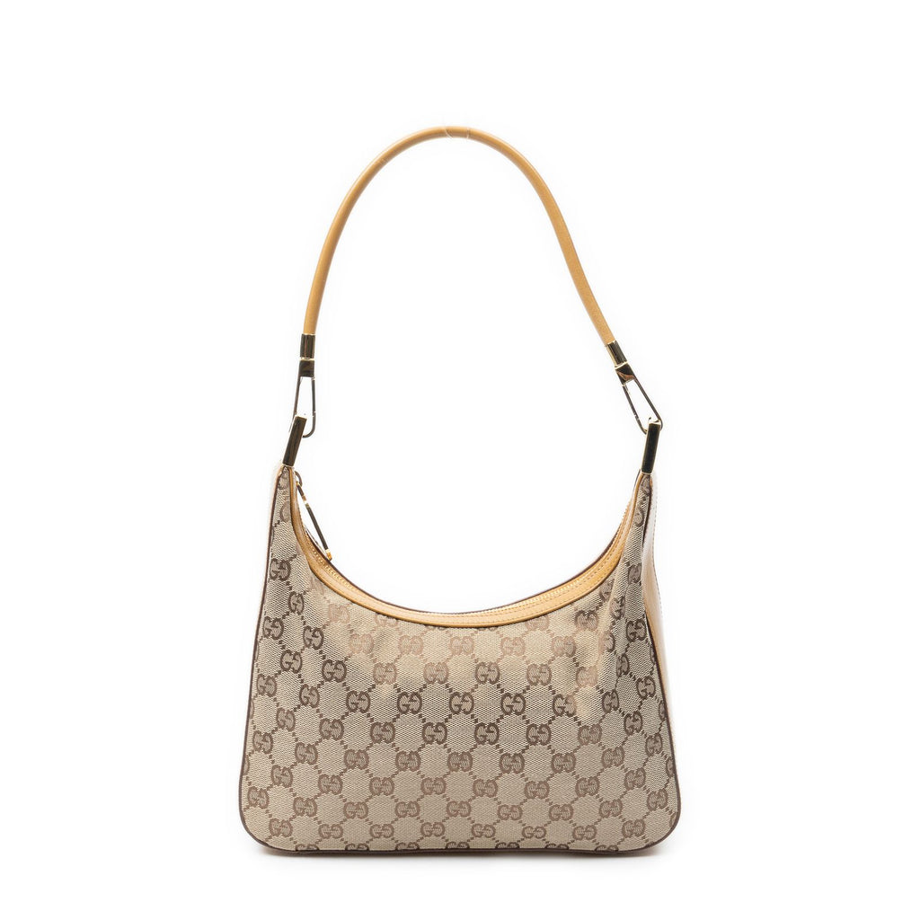 Gucci Shoulder Zip Beige Tan GG Canvas