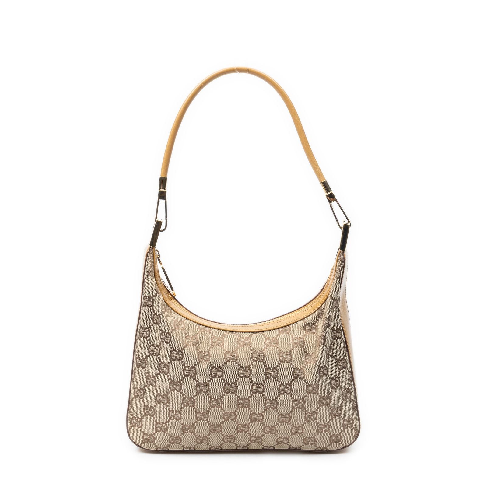 Gucci Shoulder Zip Beige Tan GG Canvas