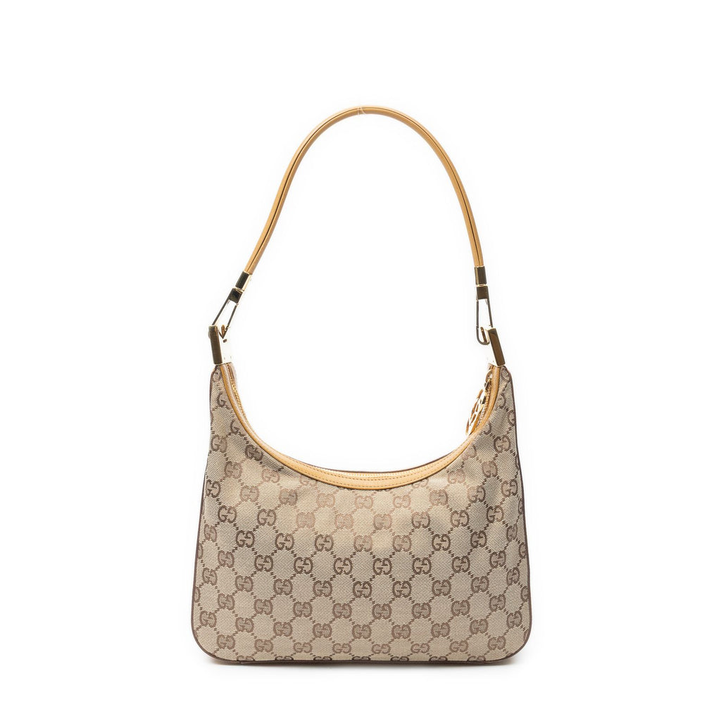 Gucci Shoulder Zip Beige Tan GG Canvas — view 5