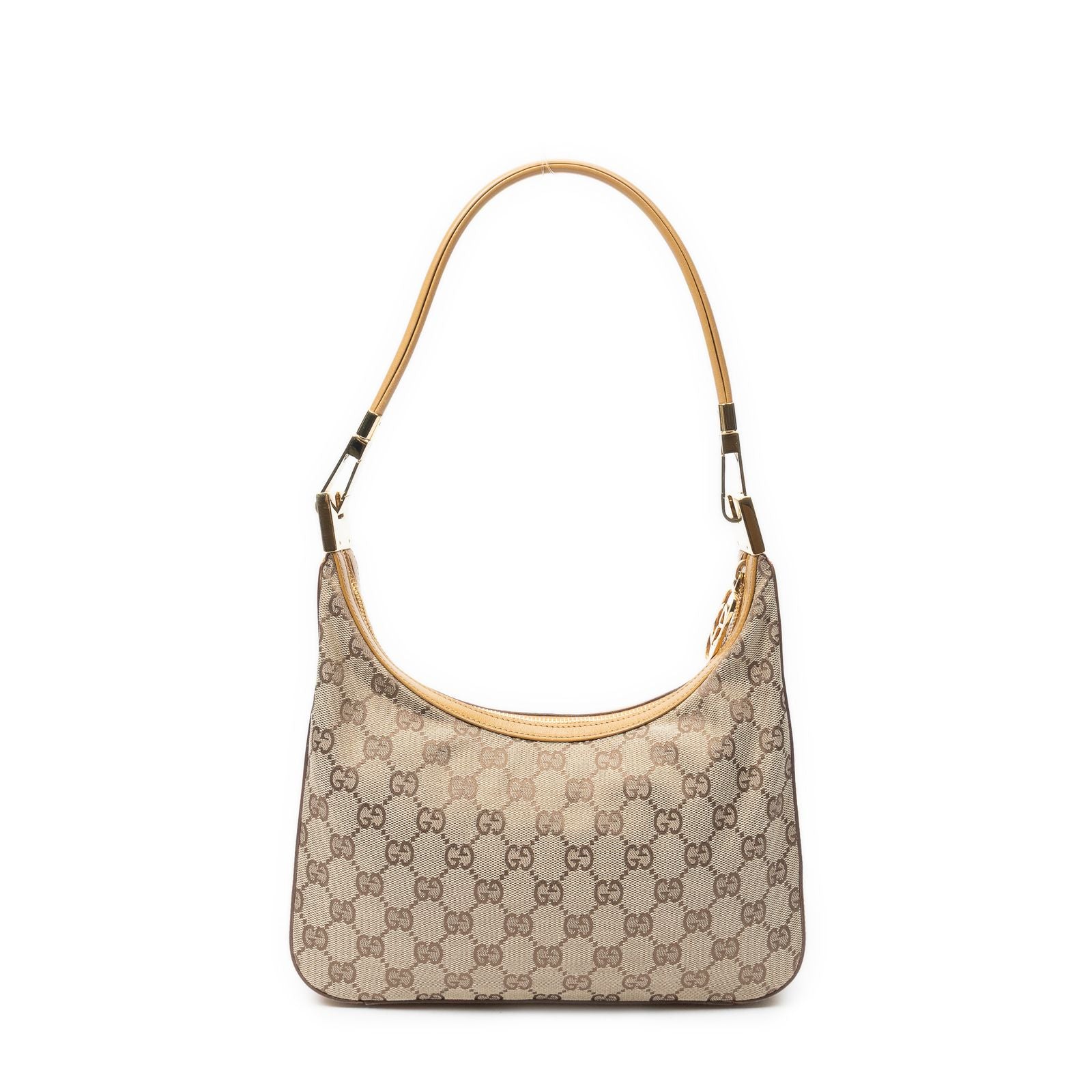 Gucci Shoulder Zip Beige Tan GG Canvas — view 5