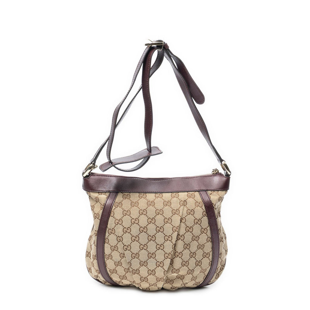 Gucci Abbey Shoulder Bag Beige Purple GG Canvas — view 5