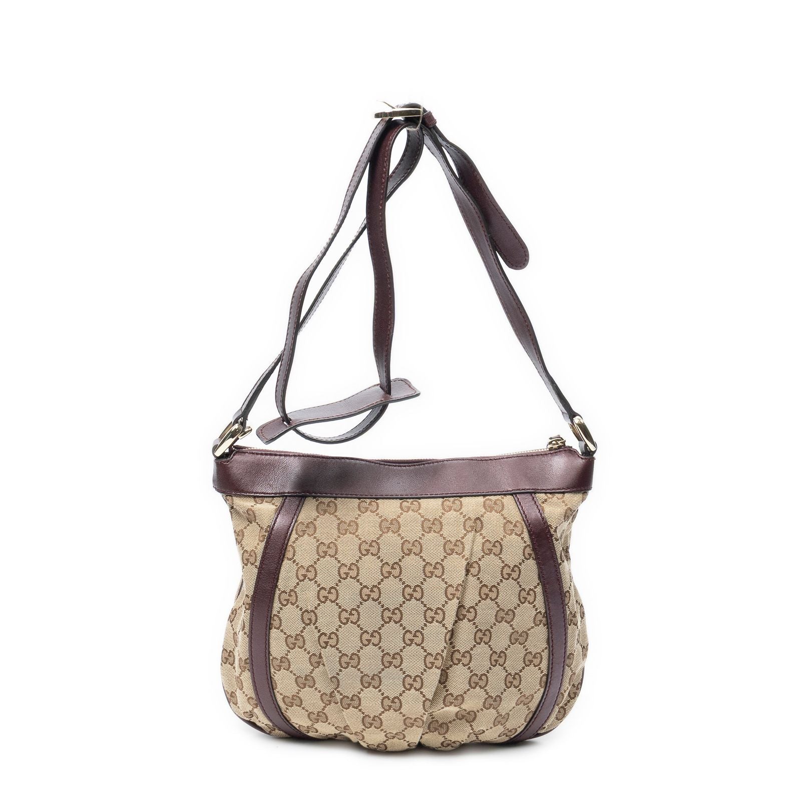 Gucci Abbey Shoulder Bag Beige Purple GG Canvas — view 5