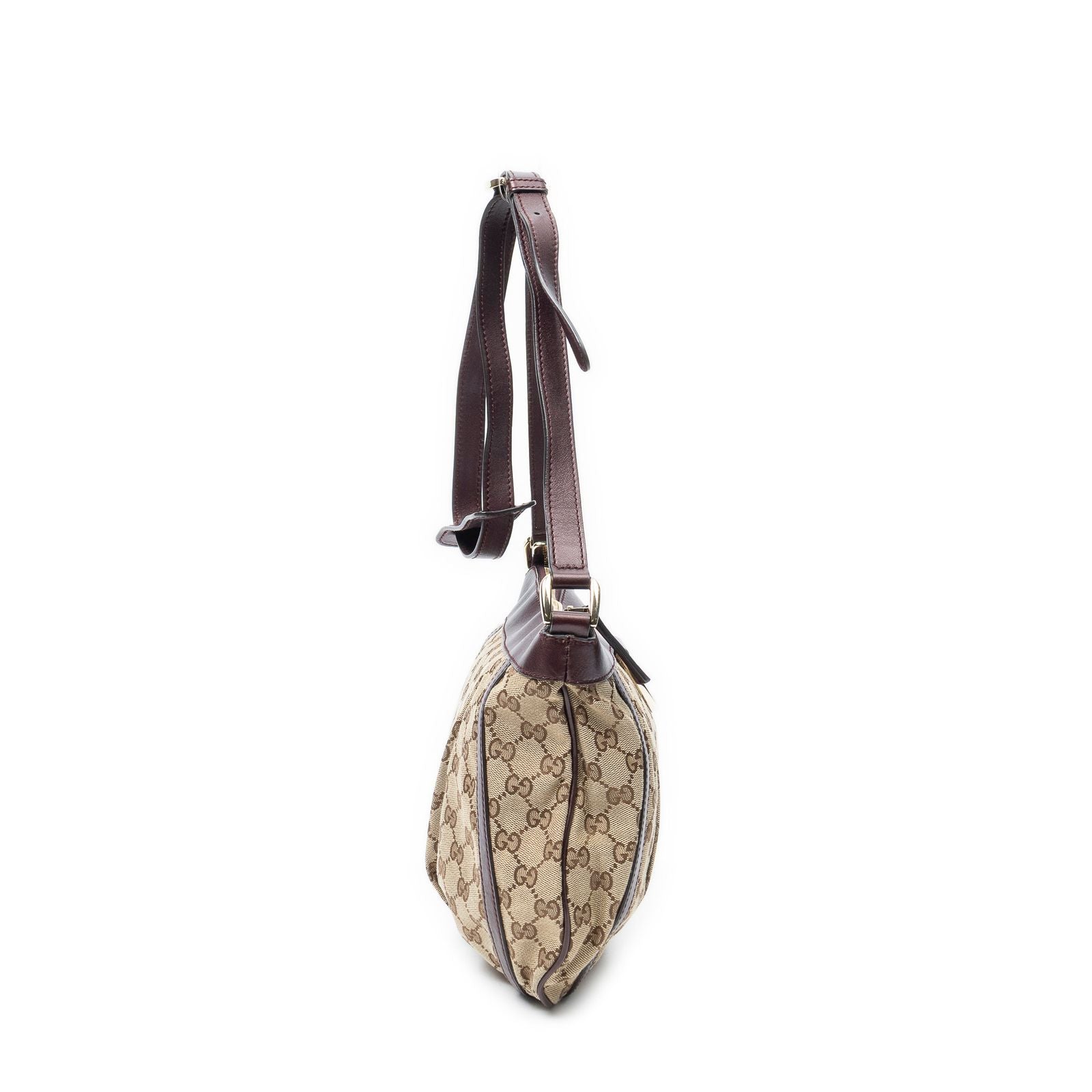 Gucci Abbey Shoulder Bag Beige Purple GG Canvas — view 4