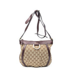Gucci Abbey Shoulder Bag Beige Purple GG Canvas