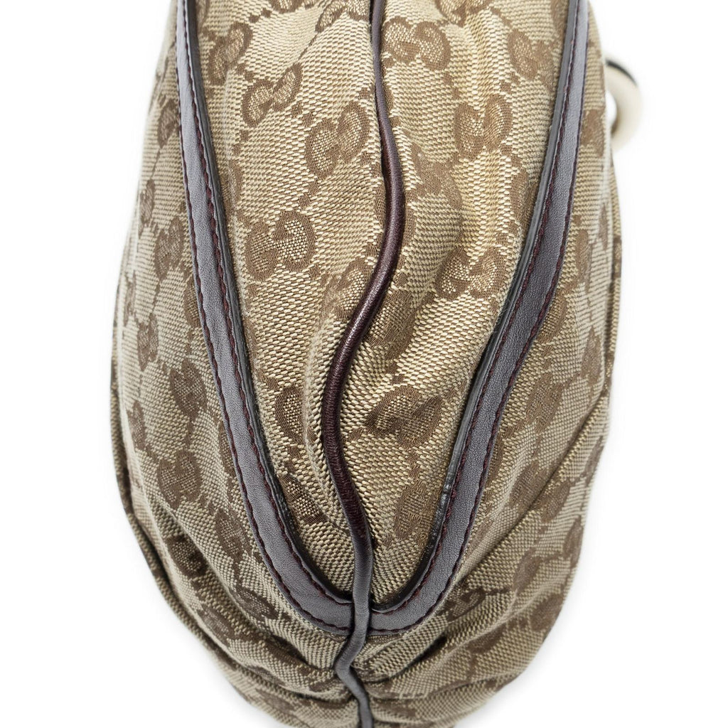 Gucci Abbey Shoulder Bag Beige Purple GG Canvas — view 8