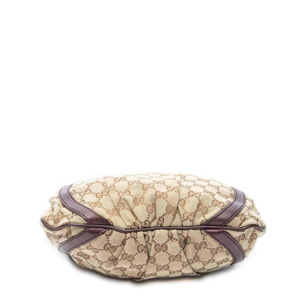 Gucci Abbey Shoulder Bag Beige Purple GG Canvas — view 6