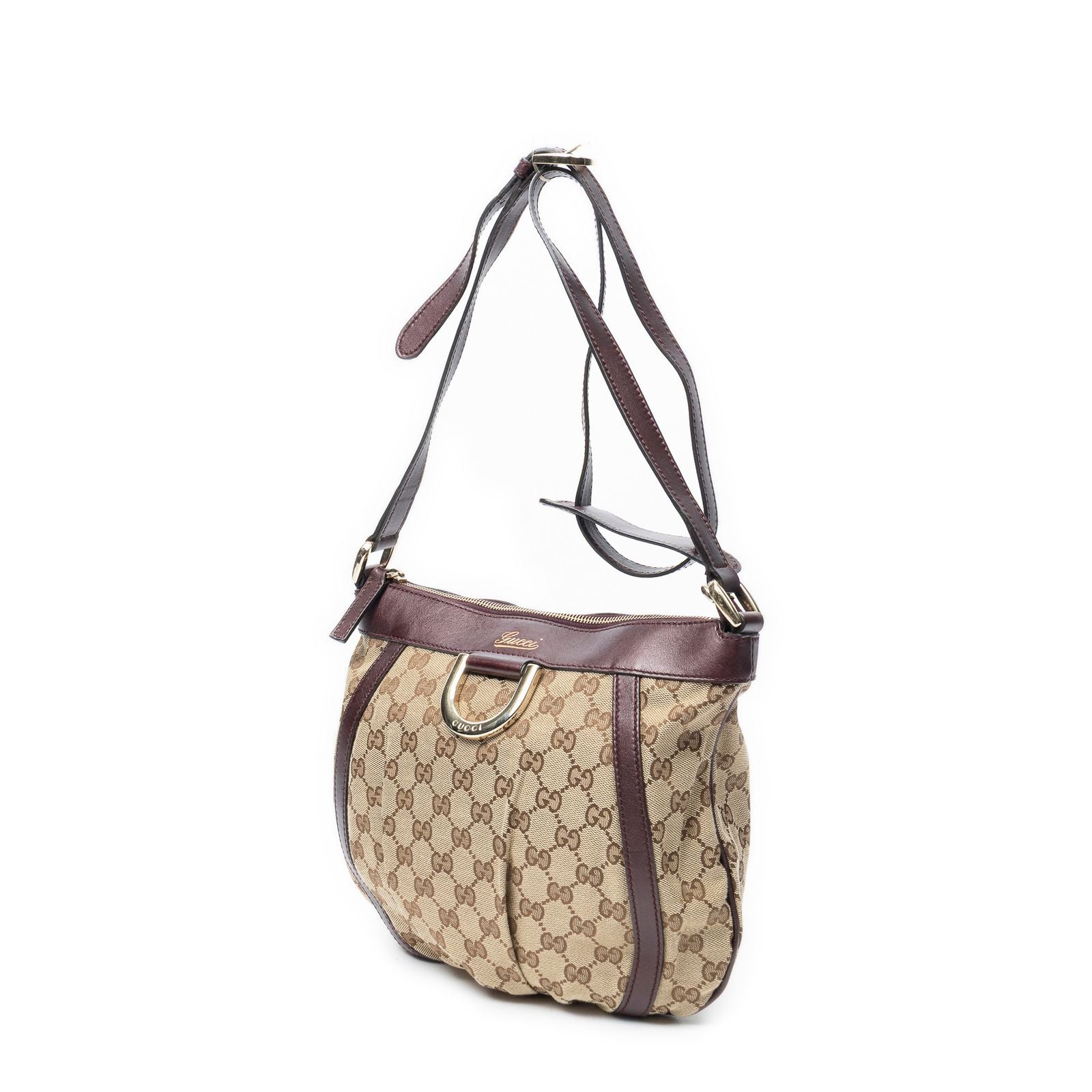 Gucci Abbey Shoulder Bag Beige Purple GG Canvas — view 2