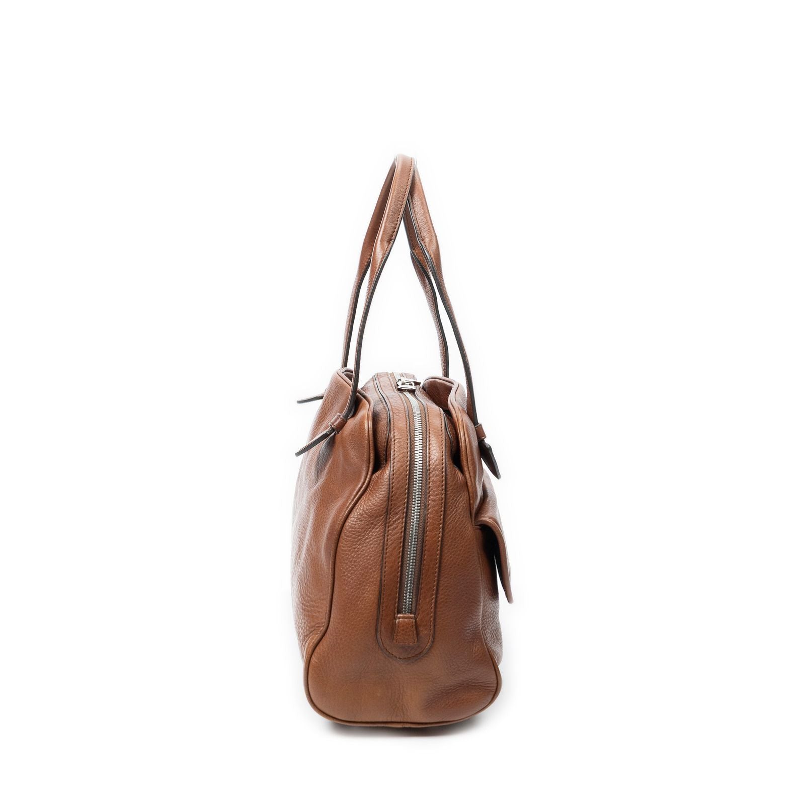 Loewe Heritage Flap Pocket Boston Brown Grain Calf Leather — view 4
