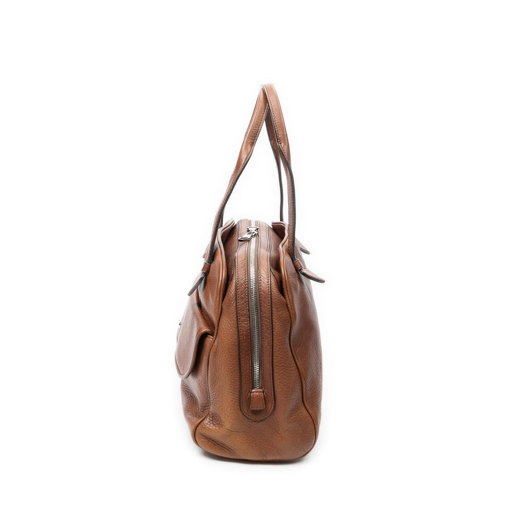 Loewe Heritage Flap Pocket Boston Brown Grain Calf Leather — view 3