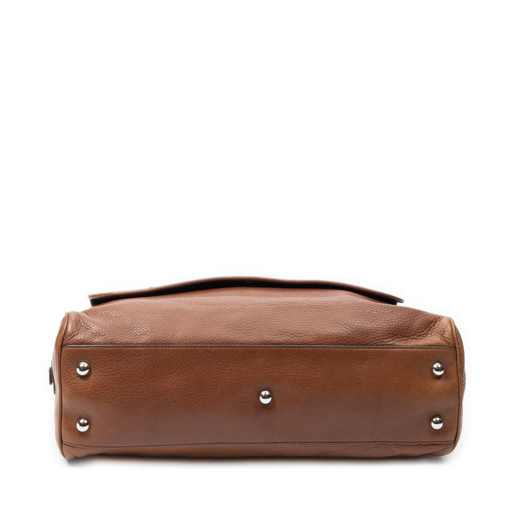 Loewe Heritage Flap Pocket Boston Brown Grain Calf Leather — view 6