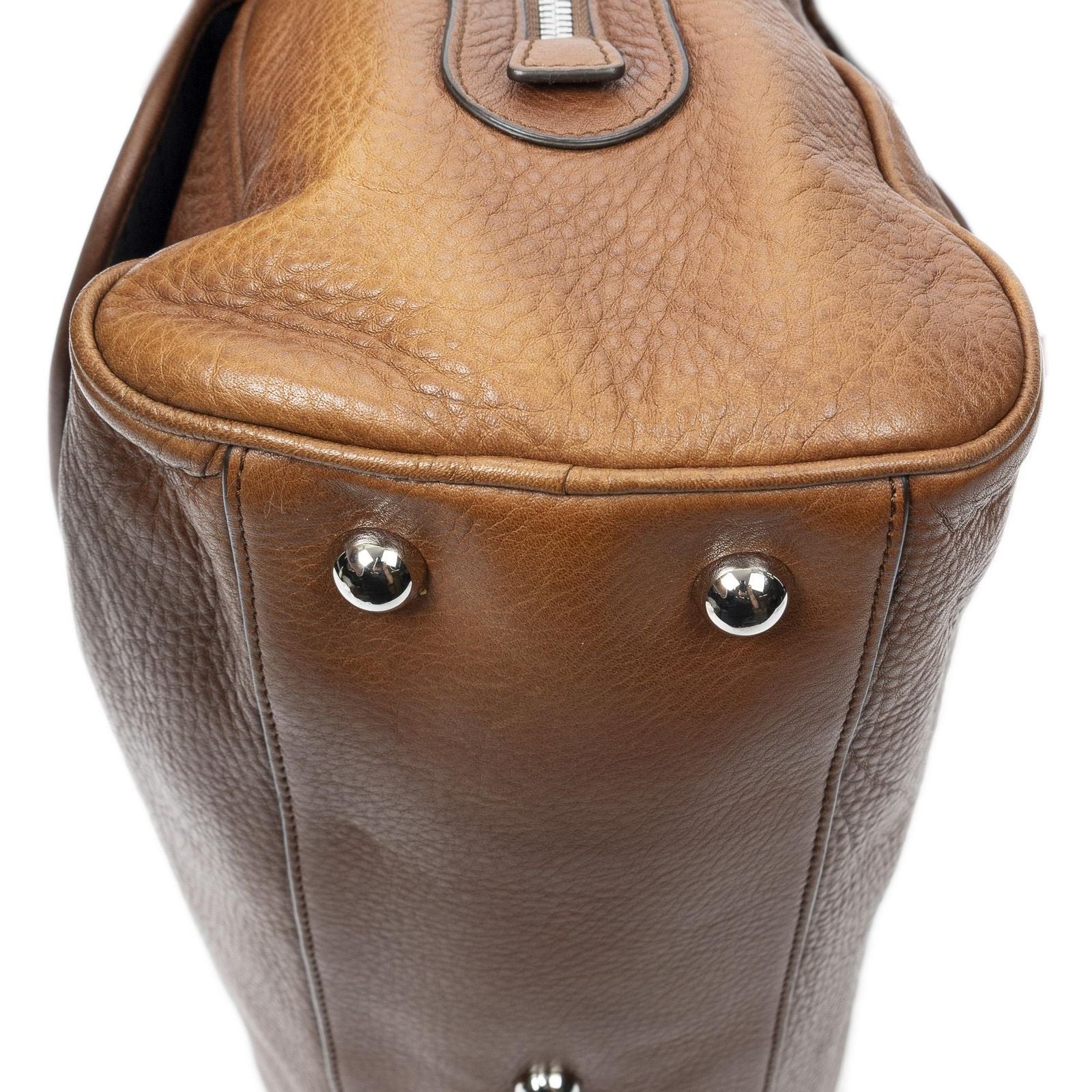 Loewe Heritage Flap Pocket Boston Brown Grain Calf Leather — view 7