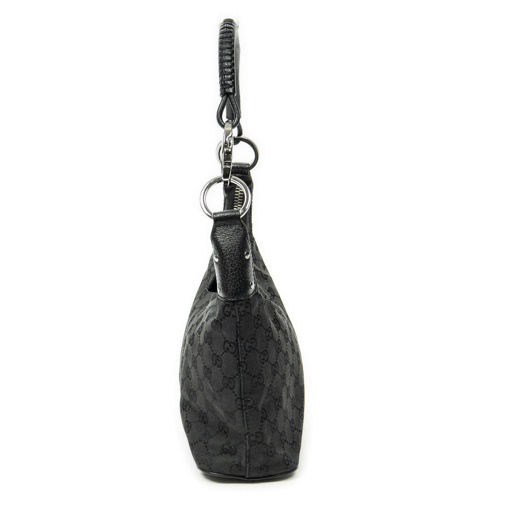 Gucci Small Hobo Black GG Canvas — view 4