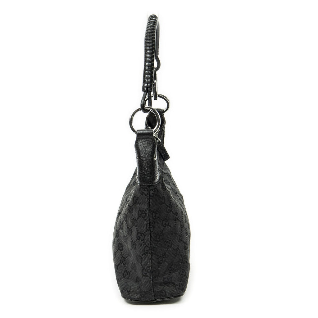 Gucci Small Hobo Black GG Canvas — view 3