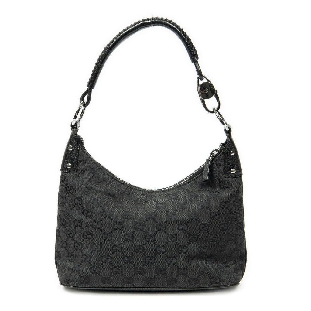 Gucci Small Hobo Black GG Canvas — view 5