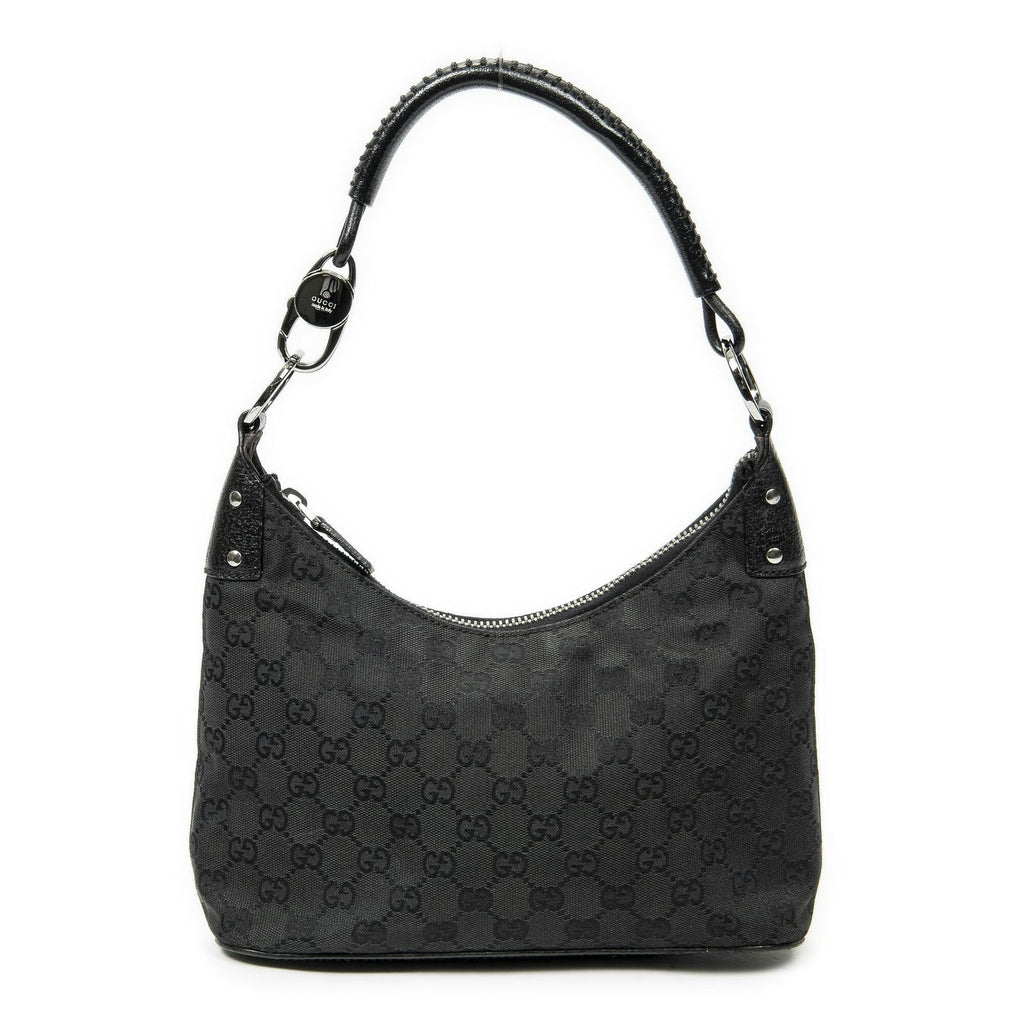 Gucci Small Hobo Black GG Canvas