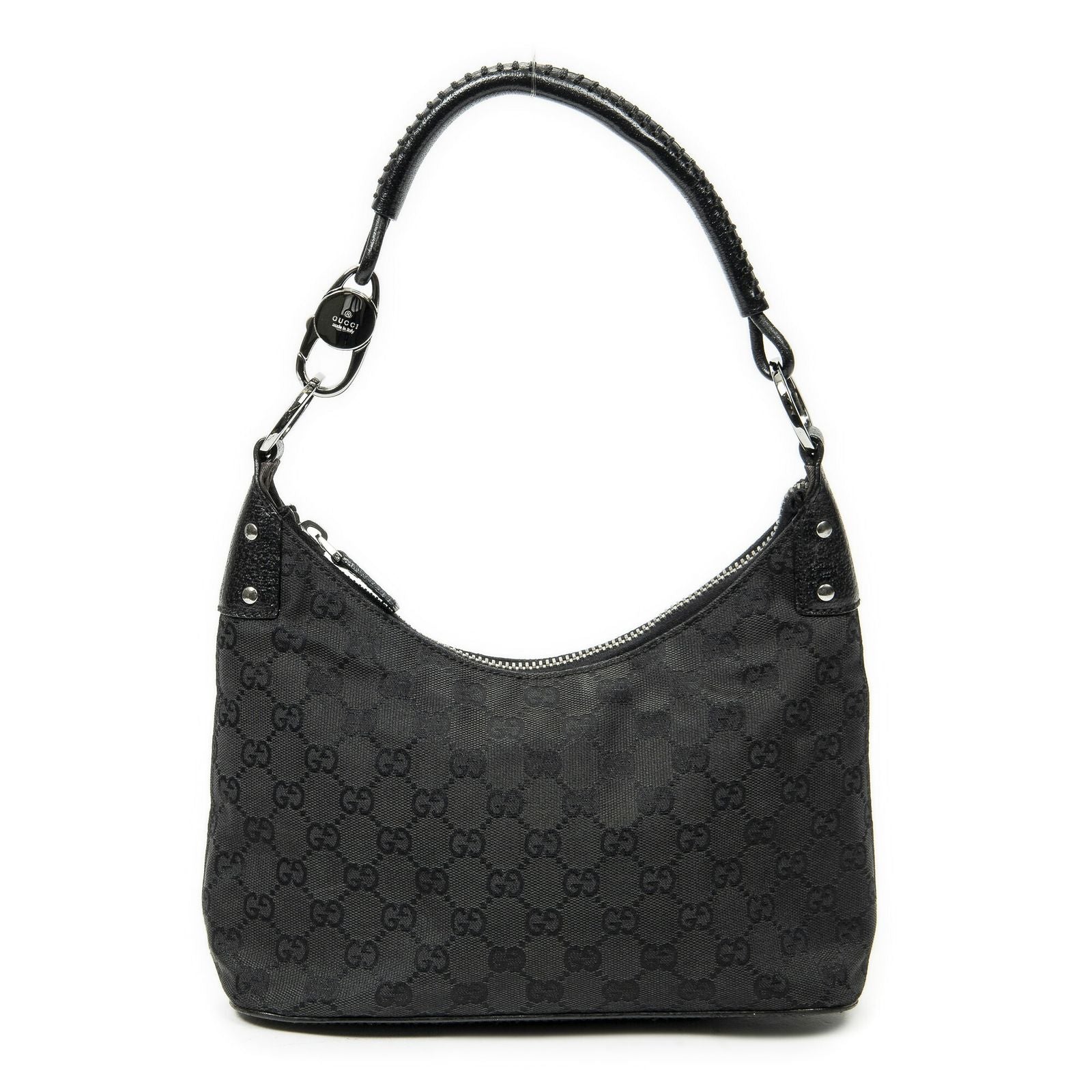 Gucci Small Hobo Black GG Canvas