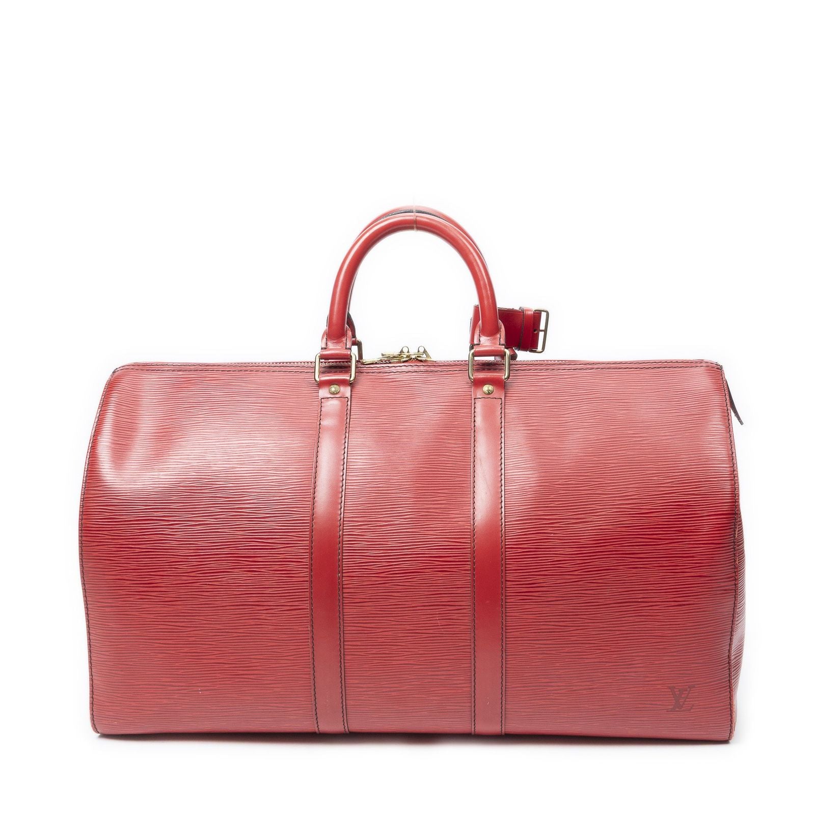 Louis Vuitton Keepall Black Stitchred — view 5