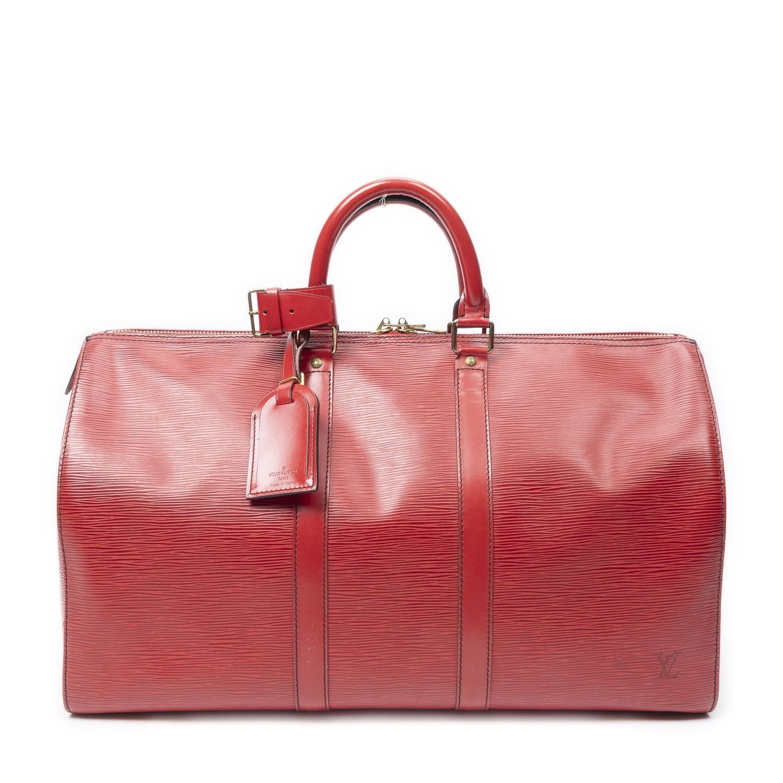 Louis Vuitton Keepall Black Stitchred