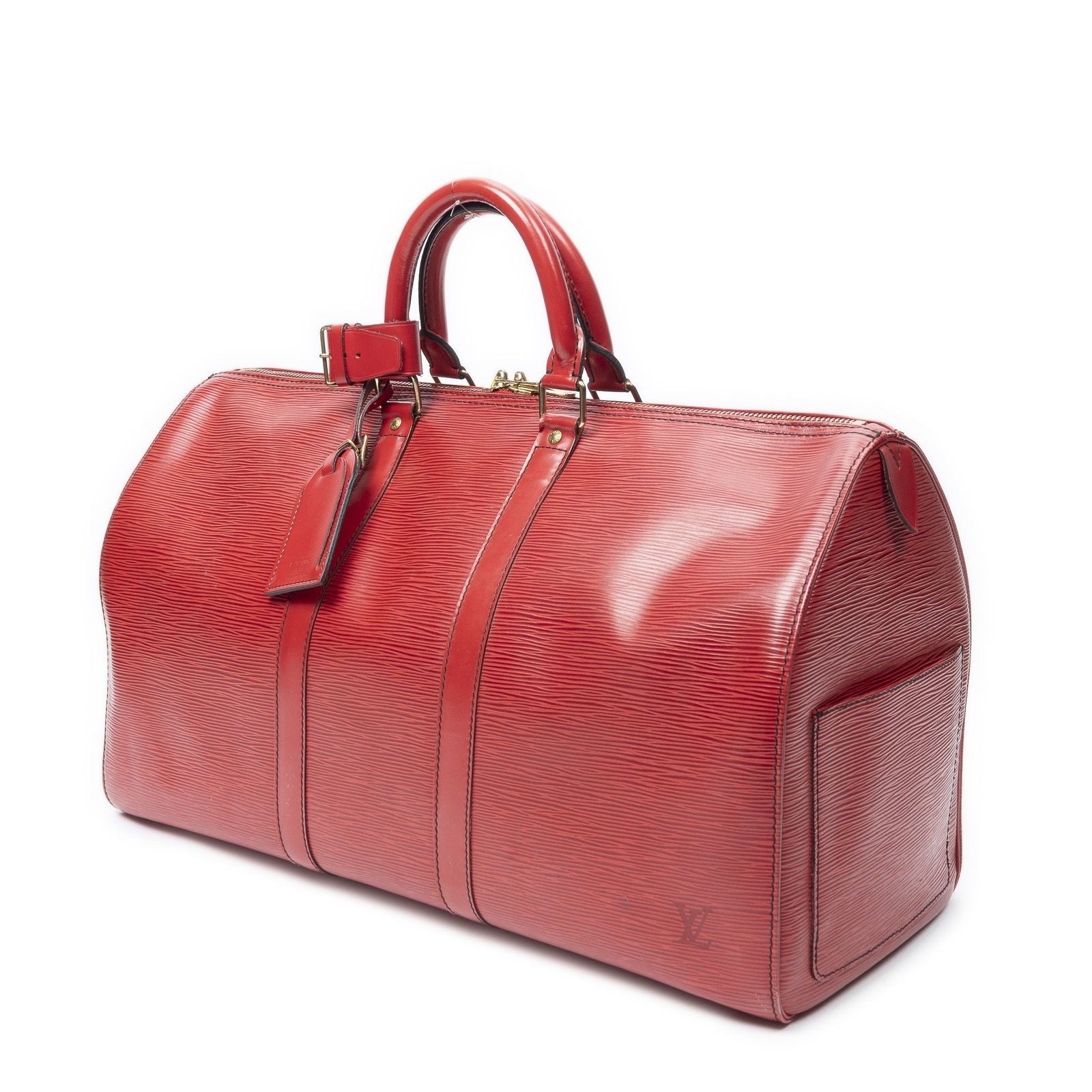 Louis Vuitton Keepall Black Stitchred — view 2