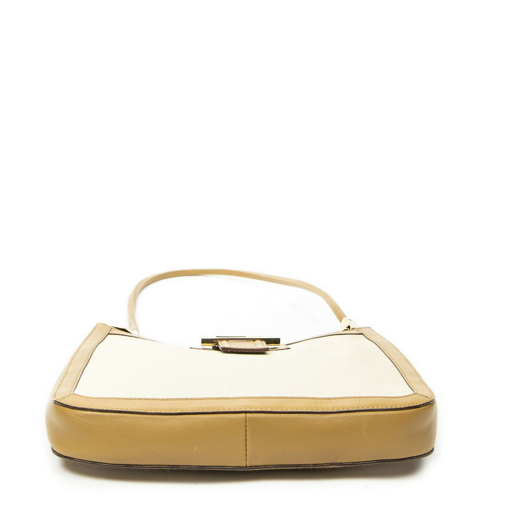 Gucci G Shoulder Bag Tan Beige Canvas — view 6