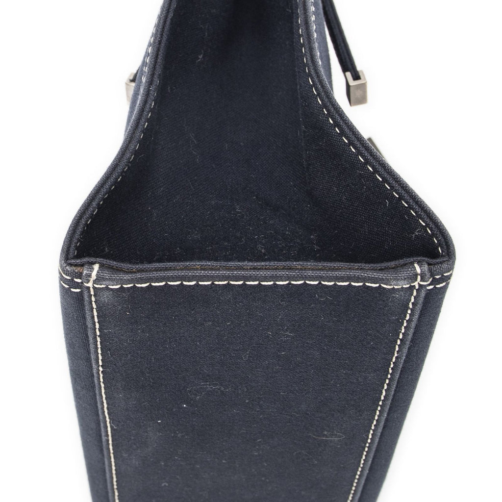 Fendi Vintage FF Marble Tote Blue Denim Canvas — view 7