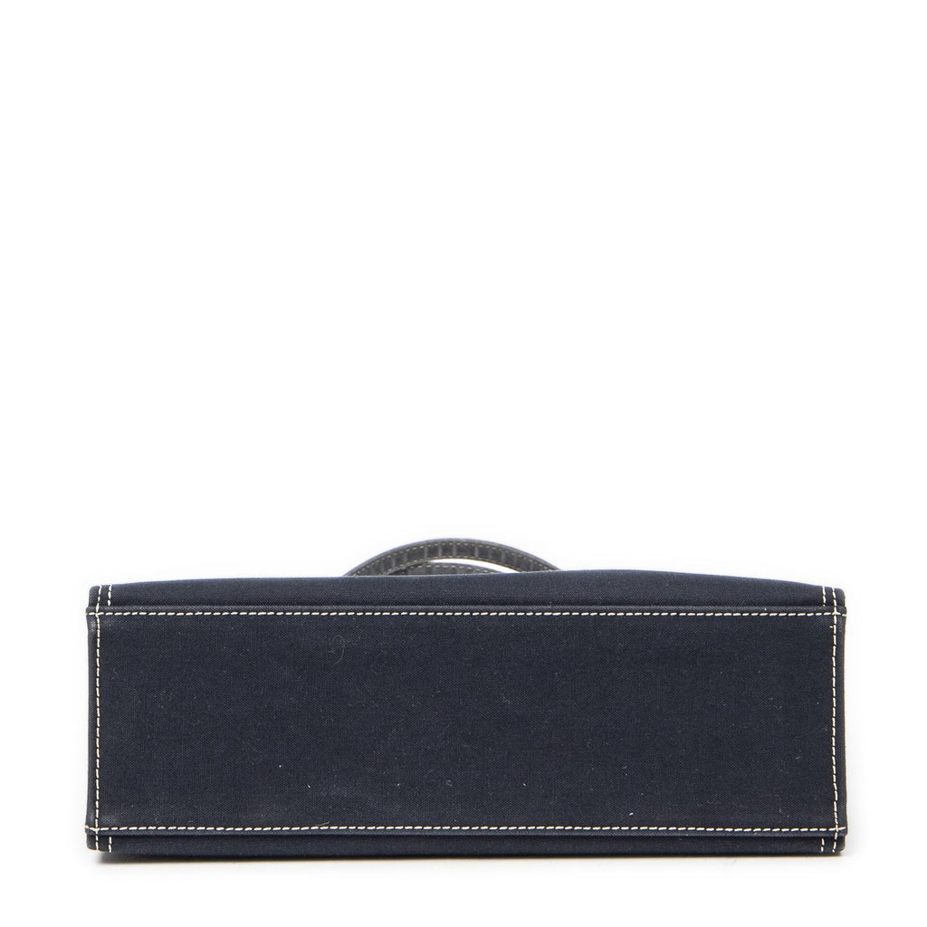 Fendi Vintage FF Marble Tote Blue Denim Canvas — view 6